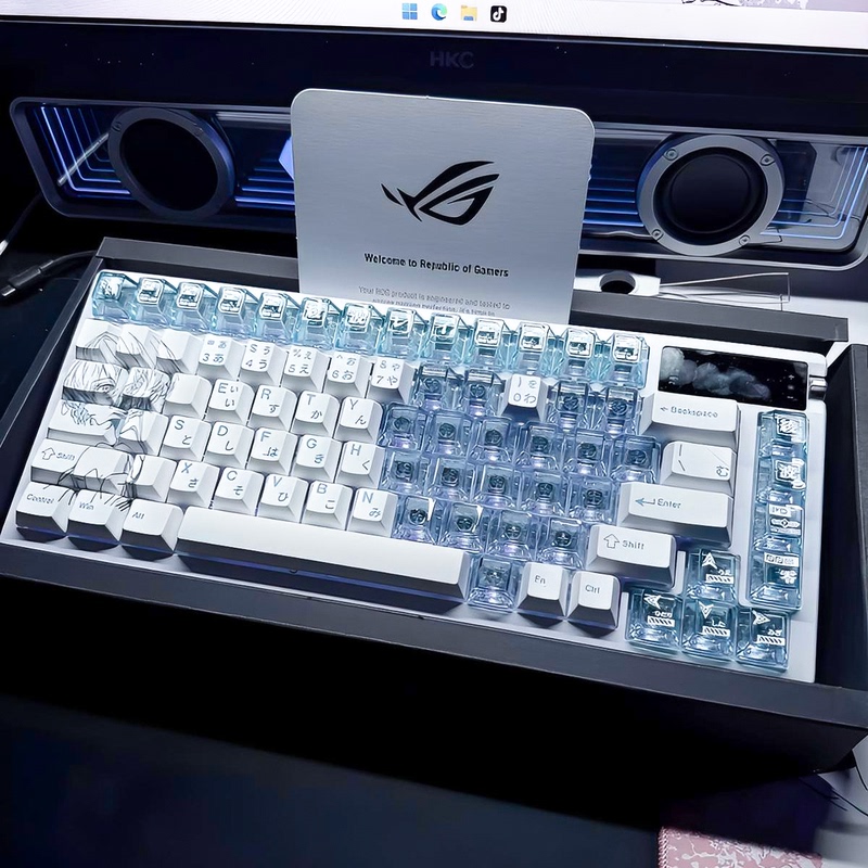 Ayanami Rei Heart Keycap Rog Night Demon/Rain 75/Gravity Planet K1/Magician 75 Maicong Ace68/Ev63
