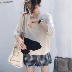 LS ~ phiên bản vĩnh viễn cổ điển! ! Làm thế nào để phù hợp với không khí nước ngoài ~ cotton chống nhăn làm mới quần short kẻ sọc đen và trắng - Quần short quần giả váy nữ đẹp Quần short