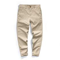 Spring men Casual Trousers Straight Chinos Pants khaki black