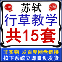 Brush line calligraphy video Su Shi regular script running book teaching collection Su Dongpo cold food Post Chibi Fu raspberry Post