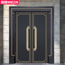 Mingzun villa door Household custom door Village Zinc alloy double door Garden copper door Rural cast aluminum door