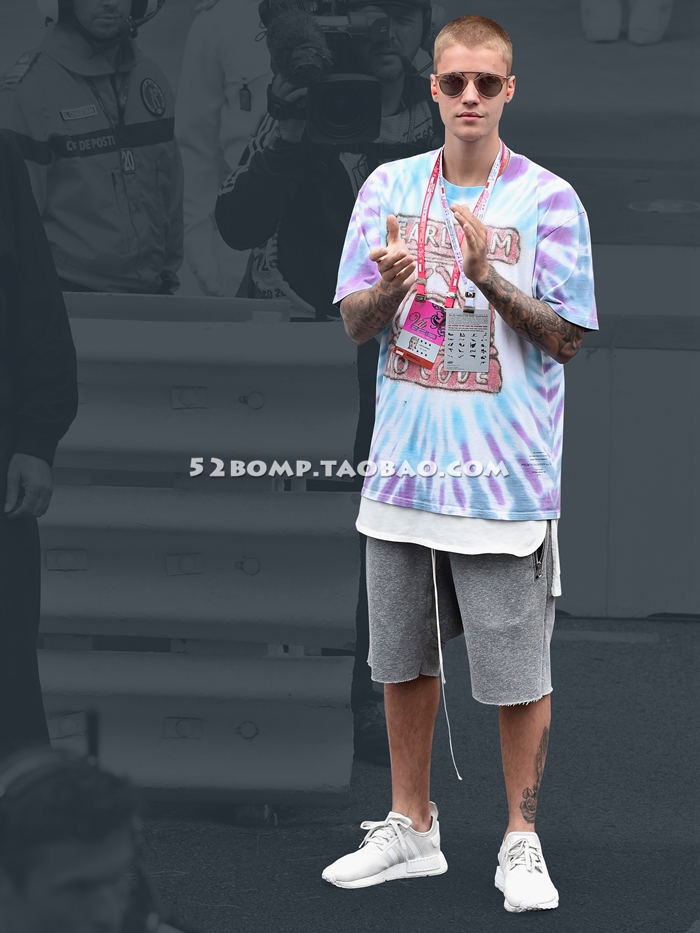 Châu Âu và thương hiệu thủy triều cao đường phố Mỹ thả lỏng Justin Bieber cùng một đoạn quần short harem quần năm điểm quần ông nội Wu Yifan - Crop Jeans quần âu nam đẹp
