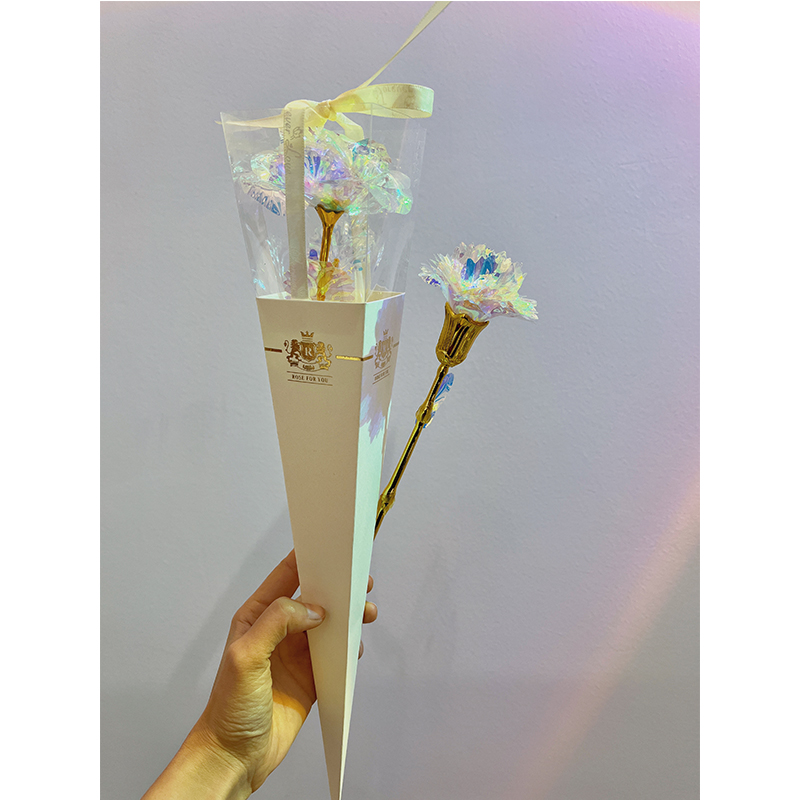 Christmas birthday gift gold leaf flower roses for girls girlfriends for girlfriends high-level romantic and practical