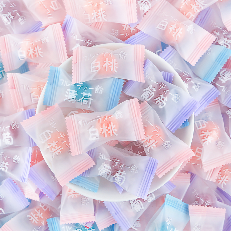 Acho Fruits Hard Sugar High Face Value Children White Peach Taste Small Snacks Wedding Joy Candy Net Red Bulk Candy Wholesale