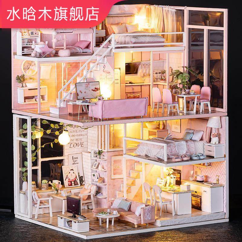 diy lodge attic villa birthday present boy surprise model house is given to girls to have a commemorative idea