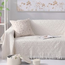 ins light luxury blanket sofa cover sand release White simple cushion Net red sofa towel full cover fabric Nordic style