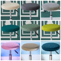 Universal round stool cover beauty salon makeup bar hair salon cushion elastic universal rotating chair cover cover