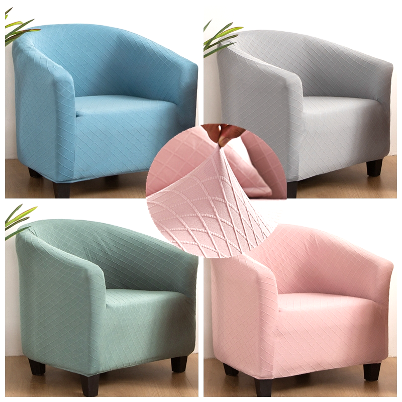 Elastic semi-circle single sofa cover full bag Mighty Hat Arched U Type Club Hotel Geb Business Circle Chair-Taobao