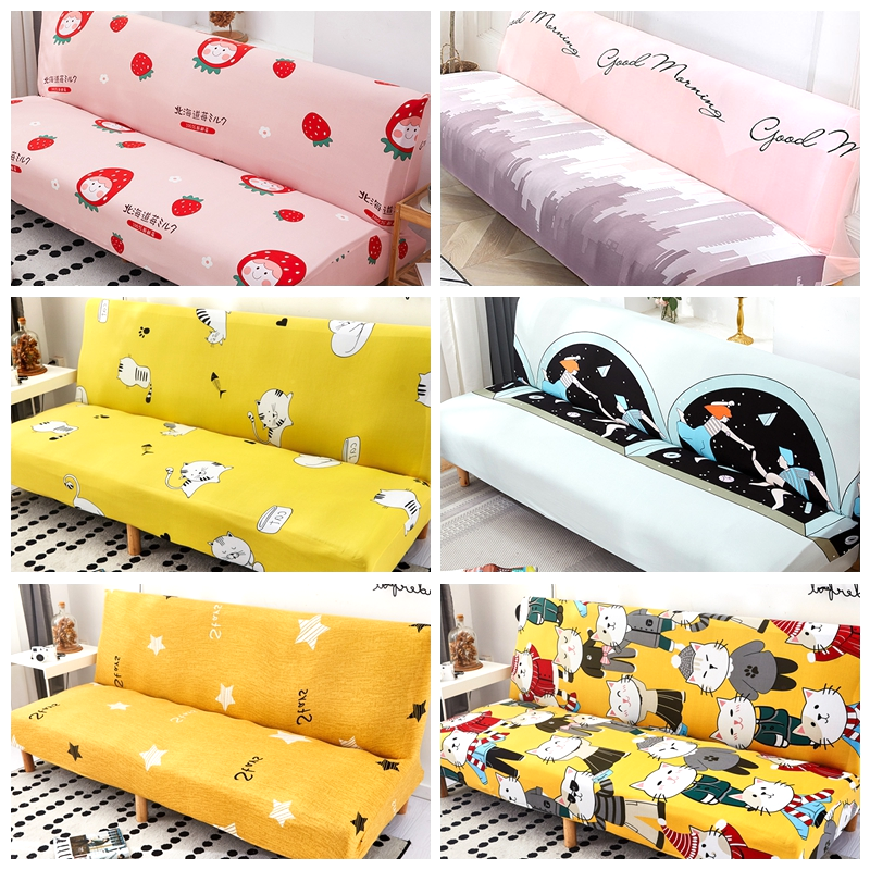 Universal folding sofa bed cover cover cloth cute sofa ins pad towel armrestless sofa cover all-inclusive universal