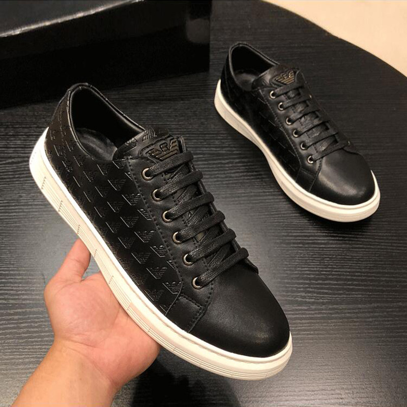 Lideng casual white shoes men's European station autumn leather breathable sports shoes trend all-match men's shoes