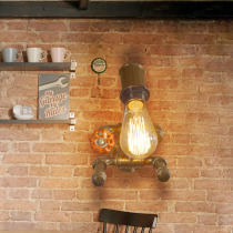 Engineering Plumbing Robot Wall Lights American Nostalgia Nordic Folk Hotels Restaurant Stairs Gangway Background Wall Lamps