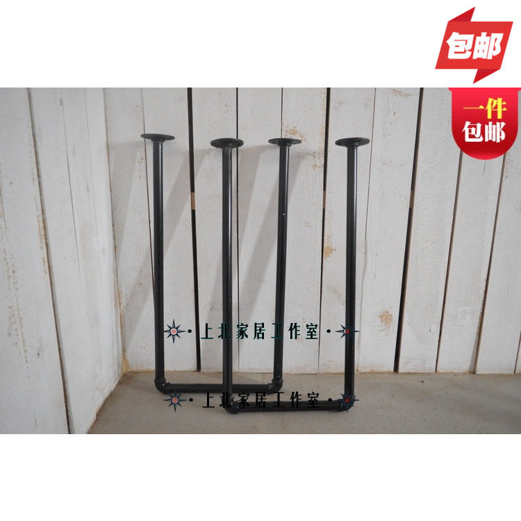 Creative wrought iron pipe dining table and chair coffee table retro industrial wind solid wood desk computer desk desk Workbench