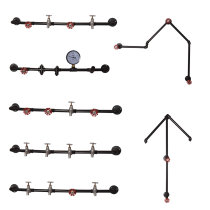 Water Mains Hook Try Dressing Room Cloak Hooded Clothing Hook Clothing Shop Washroom Towel Hook Wardrobe Wardrobe Genguan Wall Black