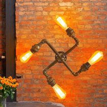 American Retro Creative Café Music Restaurant Corridor Sofa Background Light Designer Brief Industrial Wind Wall Lamp