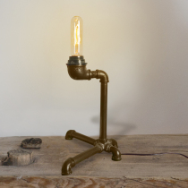 American retro industrial wind pipe table lamp Living room Bedroom bedside Ideas iron art nostalgic warm light decorative lamp