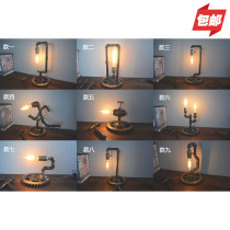 Industrial Wind Table Lamp Iron Art Water Pipe Table Lamp Robot Table Lamp Bar Table Lamp Table Lamp Small Night Light Small Table Lamp