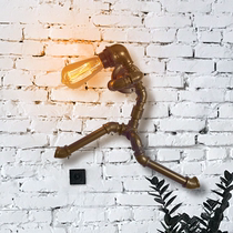Wall Lamp Creativity Bar Billiard Hall Engineering Water Pipe Sport Running Modelling Light Background Wall Nostalgia Loft Wall Lamp