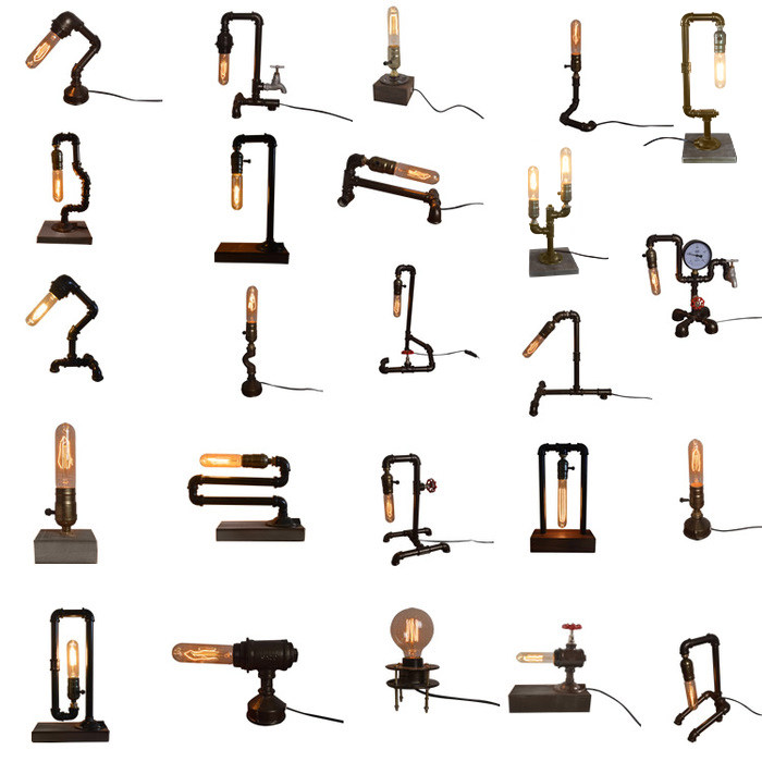 Edison vintage style hose lamp loft American country industrial bar hotel dining room table lamp