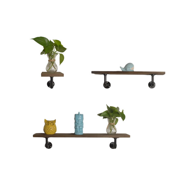 Water pipe storage rack single-shaped partition water pipe bookshelf American country industrial style personality solid wood sofa rear storage