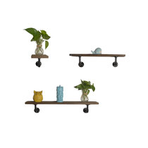 Water pipe storage rack single-shaped partition water pipe bookshelf American country industrial style personality solid wood sofa rear storage