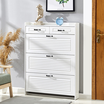 Ultra-thin bucket Louver shoe cabinet home door multifunctional simple modern 17cm entrance entrance door Hall Cabinet White