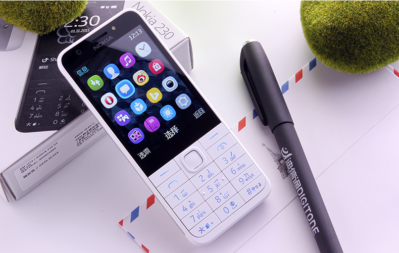 Nokia / Nokia 230 DS cổ điển ông già điện thoại di động nút thẳng máy lớn từ lớn màn hình lớn chính hãng điện thoại di động người già dài siêu mỏng nam và nữ sinh viên máy chờ - Điện thoại di động điện thoại oppo mới nhất 2020
