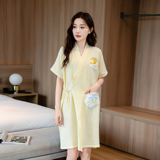 浴巾女士纯棉纱布全棉2025新款速干不掉毛透气夏季浴袍浴衣可穿式