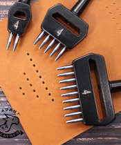 Leatherworker Lao Wangs round chopper flush seam punching artifact inner seam replaceable needle chopping handmade leather tool