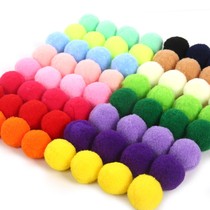 School bag decoration small hair ball Plush ball paste white red fashion new Korean version of simple mini wild small