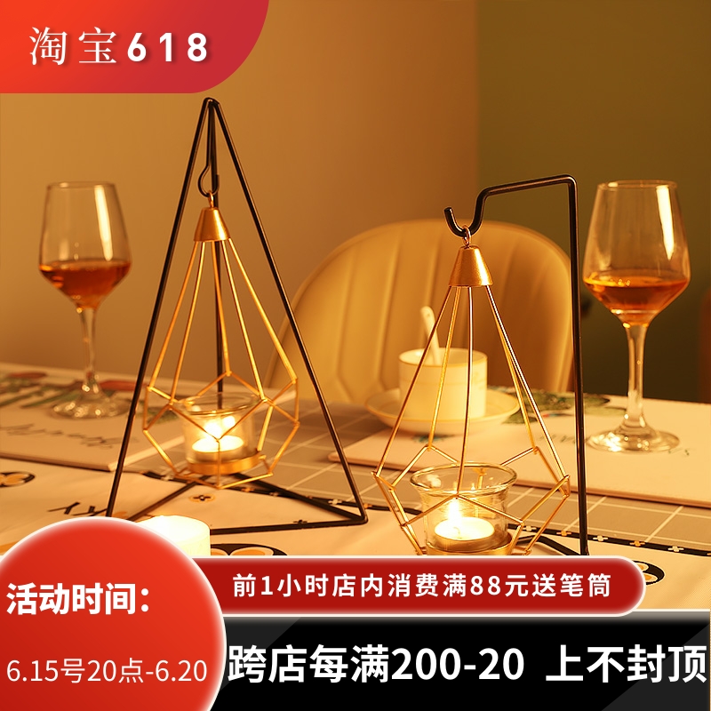 Home Romantic Candlelight Dinner Home Lovers Dating Home Scented Lavender Candle Holder retro Prop Ornament