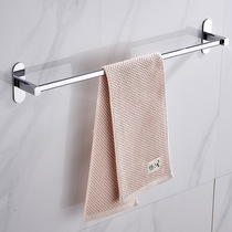 Danle towel rack bathroom punch-free towel rack space aluminum bathroom wall hanging rack single pole towel bar storage rack