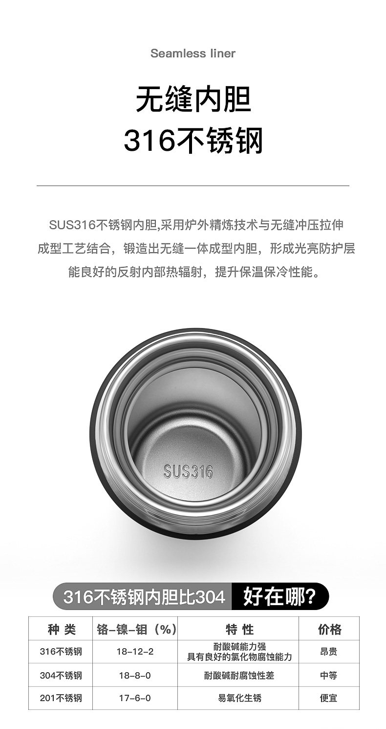 哈尔斯 男女款保温杯500ML 图5