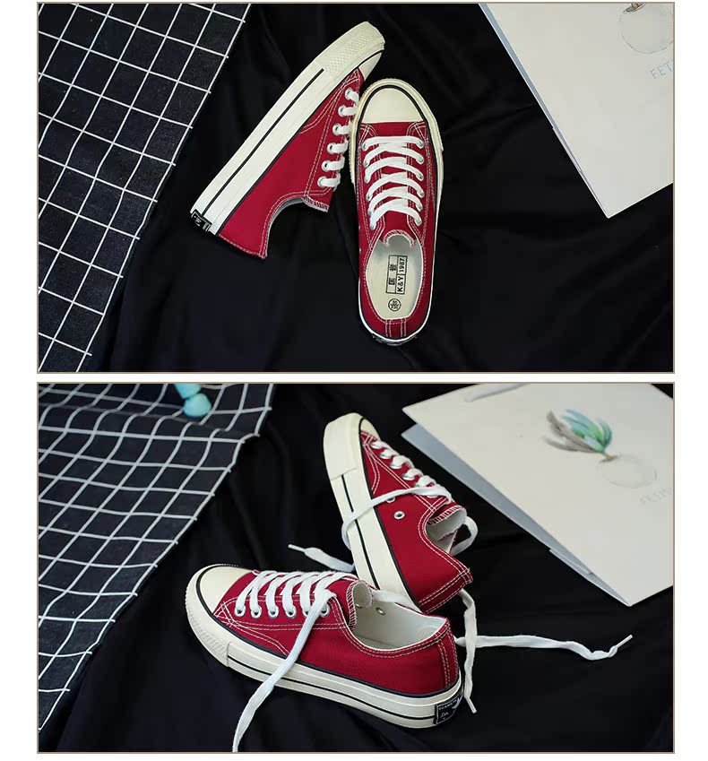 2018 cổ điển retro cổng gió giày vải sinh viên nữ giày sneaker nữ trắng