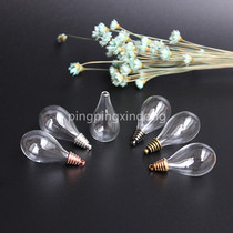 Factory direct water drop glass bottle round bottom flat ydiy accessories free matching jewelry bulb shape bright