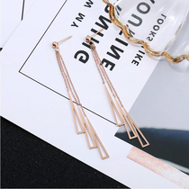 Hong Kong (designer) RVY 2021 new long style stream suearrings South Korean minimalist fashion ear trinkets