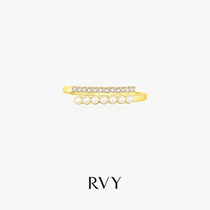 Hong Kong (designer) RVY 2021 new simple Joker Pearl ring ring Japanese light luxury fashion