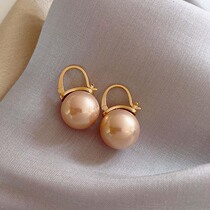 Hong Kong (designer) RVY 2021 new earrings Femininity Tennis Red Pearl Earrings Superior Atmospheric Earrings