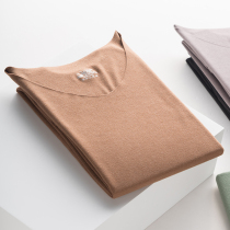 Delong self-heating seamless underwear mens coat single piece plus velvet cold-proof thin medium and thick base shirt autumn clothes