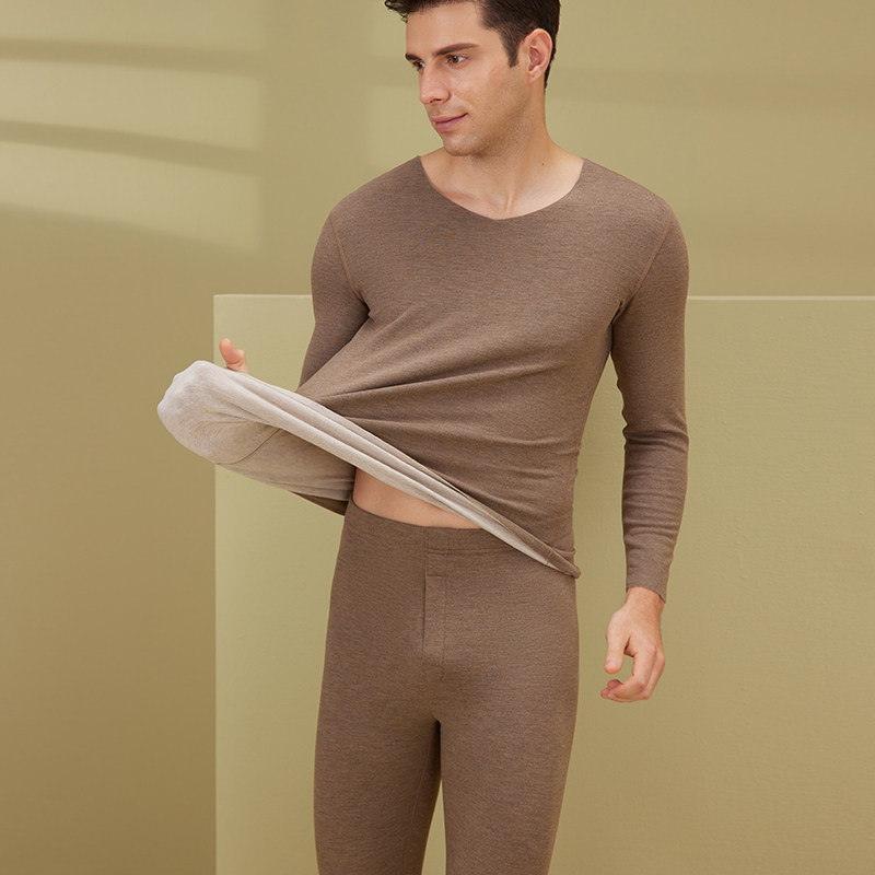 Duvet Without Mark Fever Coat Men Suit Wool Silk Thickening Plus Suede Youth Self Heating Autumn Clothes Sanitary Pants Winter