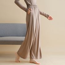 Womens loose pajamas Trousers Womens home clothes wide-leg pants can be worn outside casual spring and Autumn Modal pajamas