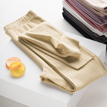 Delong Johns women wear tight and velvet thickened autumn and winter fur pants bottoming self-heating and non-trace warm pants