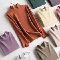 Childrens half-high collar autumn clothes De velvet thermal underwear girls baby one-piece shirt boys plus velvet thickened bottoming winter