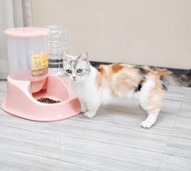 Automatic pet feeder water fountain cat and dog food basin double bowl large capacity self-service feeder cat supplies