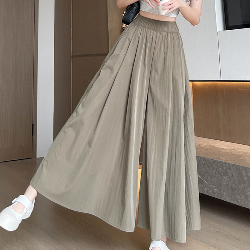 Yamamoto Culottes Women's Summer Thin Style 2026 New Half-Length Skirt Large Size Culottes Ice Silk Wide-Leg Pants Skirt Yamamoto Culottes Women's Summer Thin Style 2026 New Half-Length Skirt Large Size Culottes Ice Silk Wide-Leg Pants Skirt