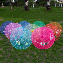 Childrens dance umbrella Props performance umbrella Transparent silk yarn umbrella Classical square dance umbrella Catwalk craft umbrella Oil paper umbrella
