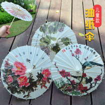Mini small paper umbrella Chinese style childrens princess toy umbrella Ancient costume photo umbrella Classical Hanfu umbrella Decorative props umbrella