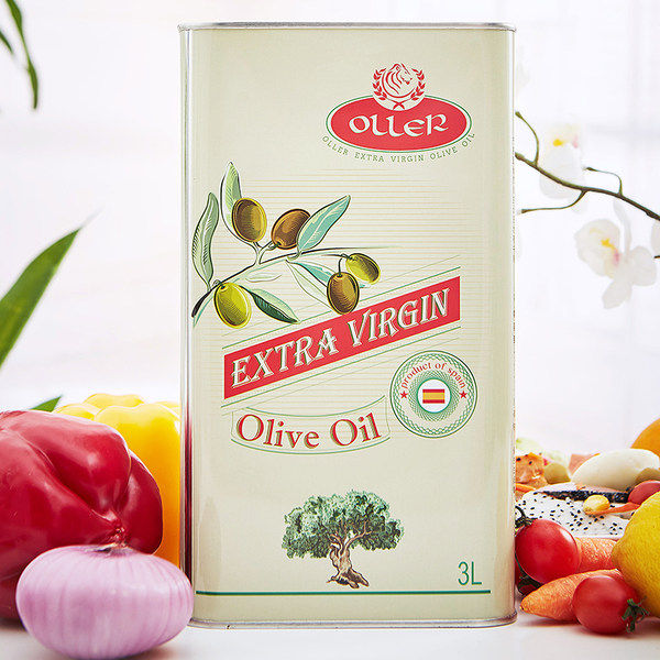 临期 西班牙进口 OLLER 奥列尔 特级初榨橄榄油 3L 双重优惠折后￥94.92包邮 赠不锈钢油壶