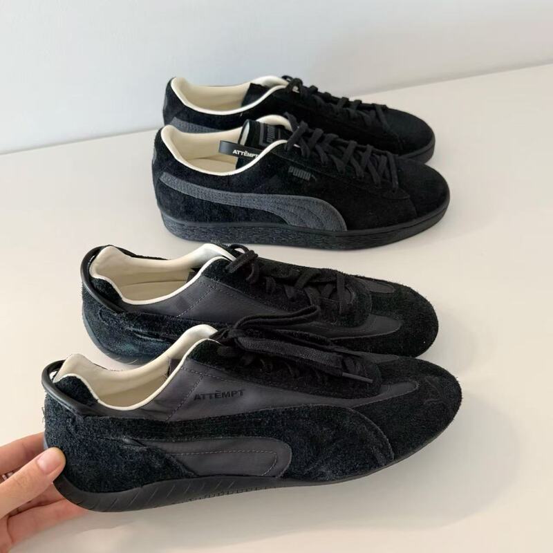 Puma Suede Speedcat X Attempt Joint Limited Edition Black Suede Sports Casual Sneakers