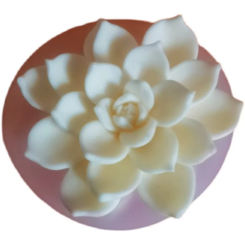 Succulent plant mold, flower-shaped food-grade silicone, gypsum scented candle, glue, fondant chocolate