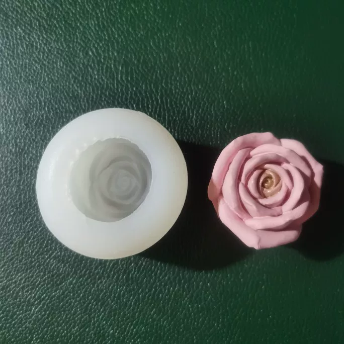 Three dimensional mold contains rose, acrylic ice cubes, handmade soap, aromatherapy, candle, 3D